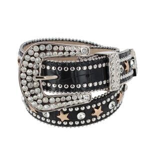 CTM Girl's Studded Star Western Style Belt